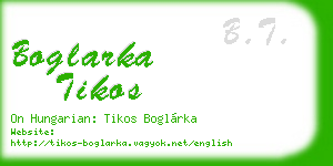 boglarka tikos business card