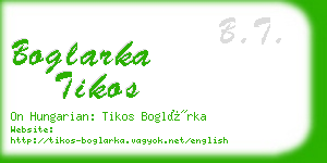boglarka tikos business card